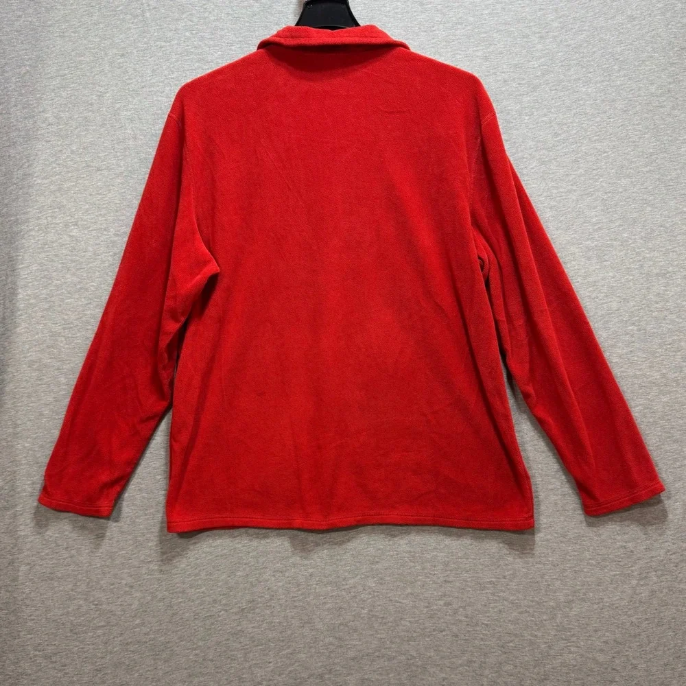 The North Face Fleece Pullover Jacket Mens XL Red Lightweight 1/4 Zip Polartec